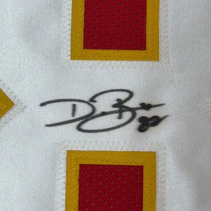 FRAMED Signed DWAYNE BOWE 35x39 Kansas City Red Jersey JSA COA Auto