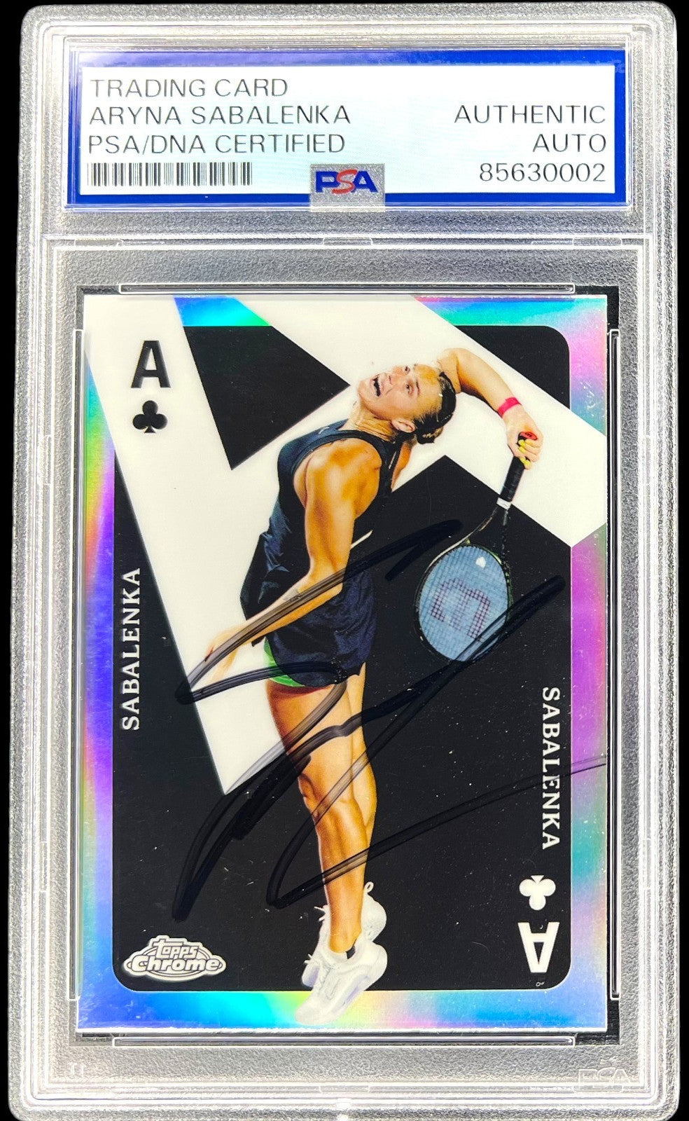ARYNA SABALENKA SIGNED 2024 TOPPS CHROME #CAS-AS ACES AUTO PSA/DNA
