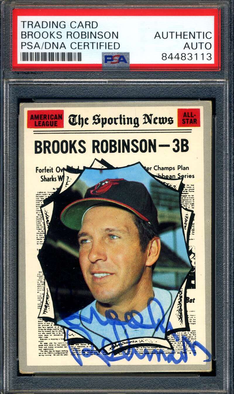 Brooks Robinson PSA DNA Coa Signed 1970 Topps Autograph
