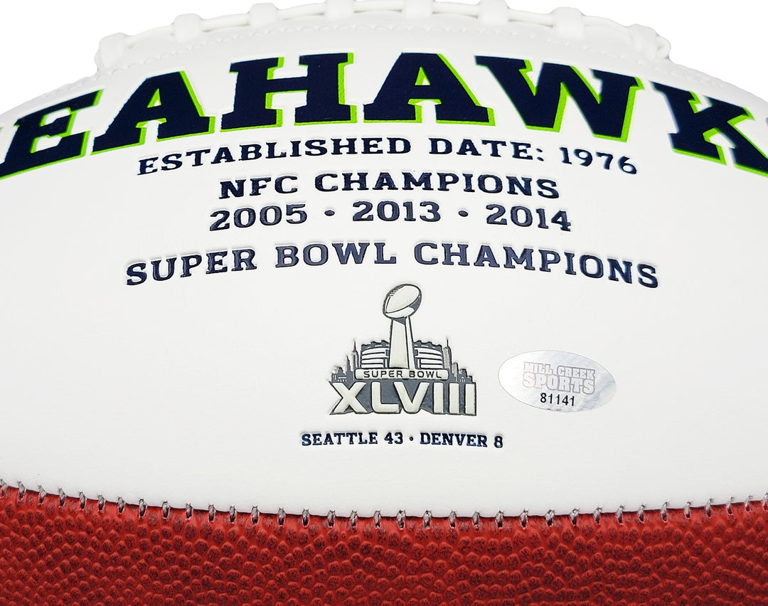 Uchenna Nwosu Autographed Signed Seattle Seahawks White Logo Football MCS Holo