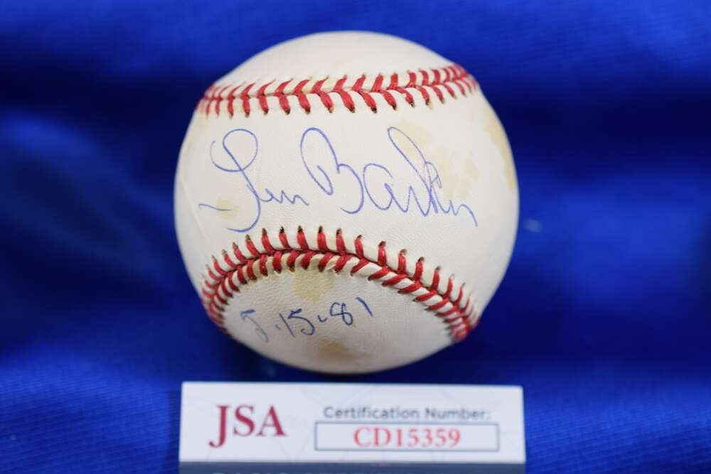 Len Barker JSA COA Autograph OAL American League Signed Baseball 1981-05-15