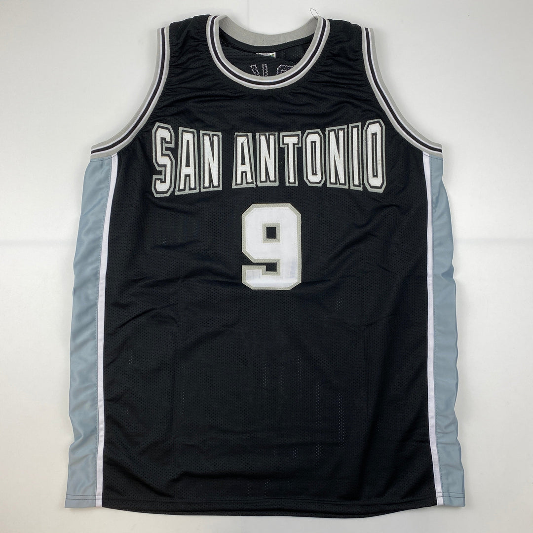 Facsimile Autographed Tony Parker San Antonio Black Laser Jersey Size Men's XL