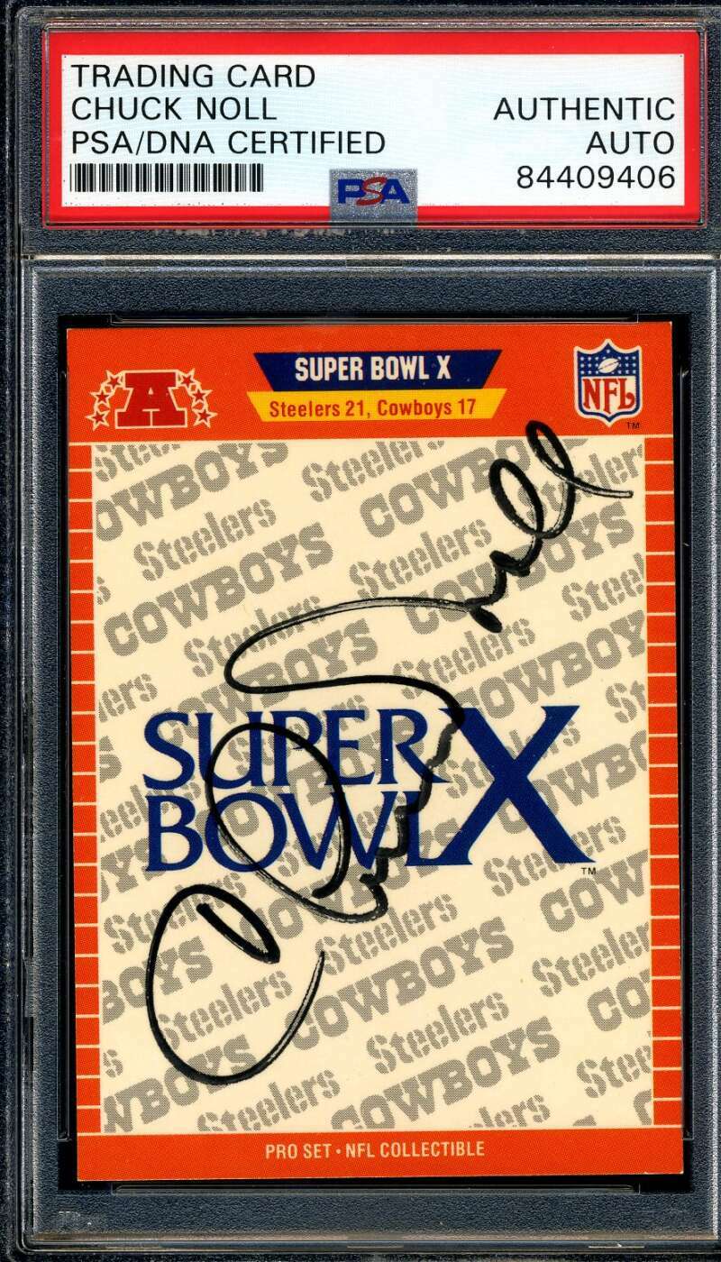 Chuck Noll PSA DNA Cert Signed 1989 Pro Set Rookie Autograph