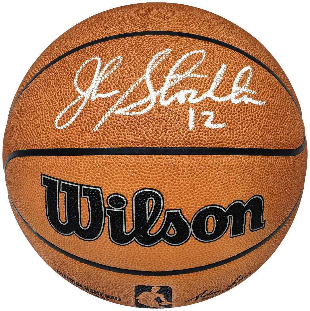 John Stockton Auto Official Game Ball Genuine Leather Basketball Jazz Beckett