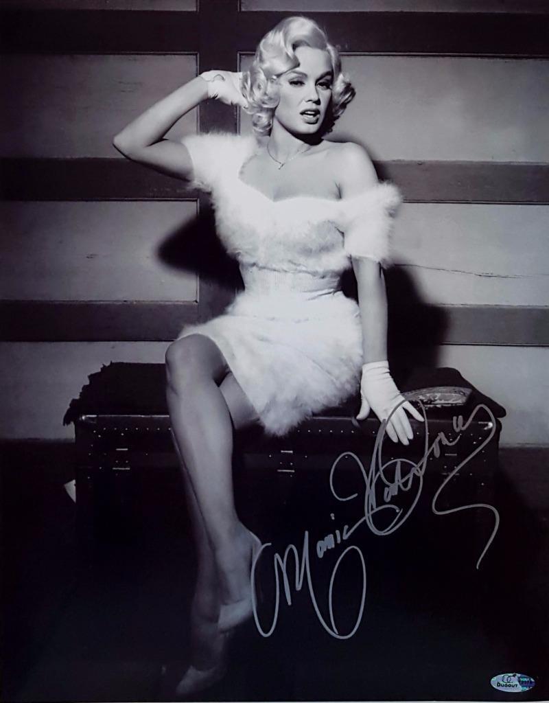 Mamie Van Doren Signed 11x14 Photo Playboy Playmate OC Dugout Hologram L Auto