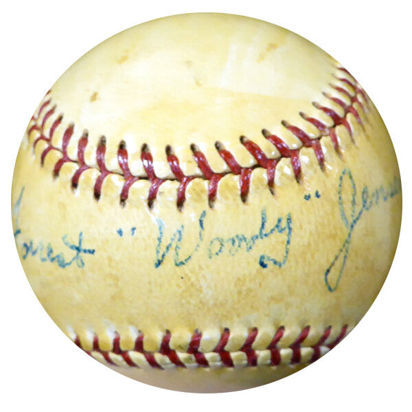 Forest "Woody" Jensen Auto Official NL Giles Baseball Pirates Vintage Beckett
