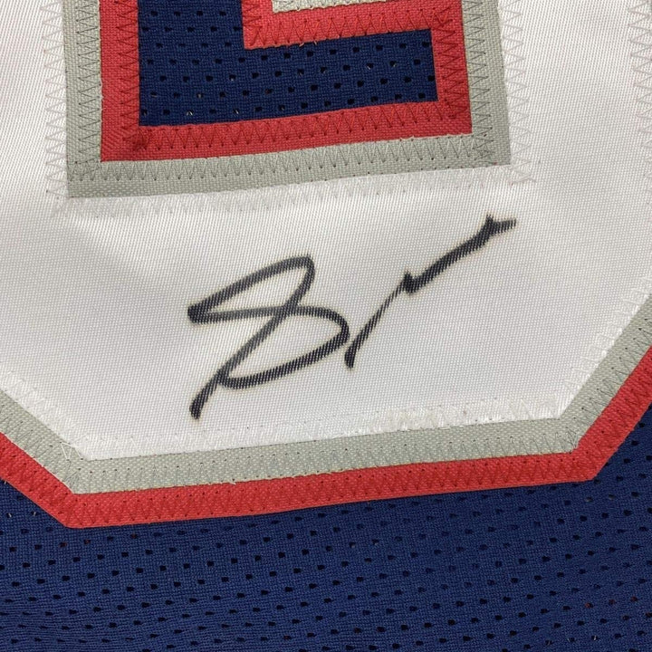 Autographed/Signed Stephon Gilmore New England Blue Jersey PSA/DNA COA