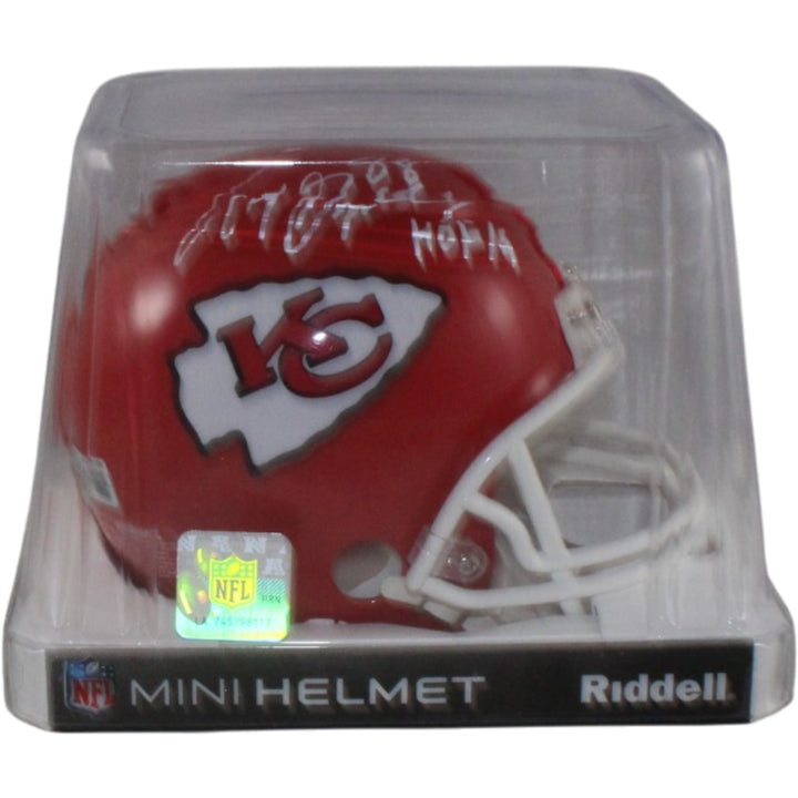Tony Gonzalez Autographed Kansas City Chiefs VSR4 Mini Helmet HOF Beckett 56416