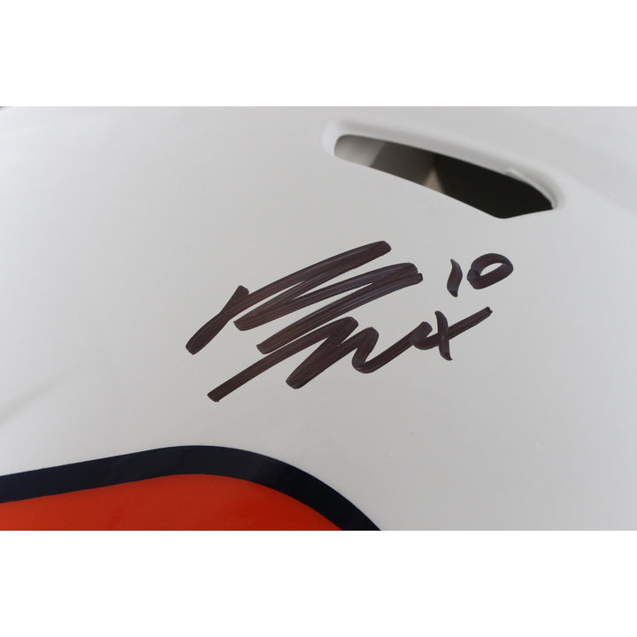 Bo Nix Autographed Denver Broncos Authentic 23 Alt Helmet Beckett Witness 56439