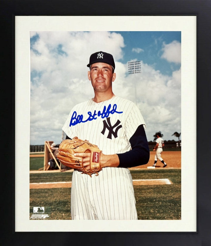 Bill Stafford signed New York Yankees MLB 8x10 Photo Framed- COA (2X WS Champ)