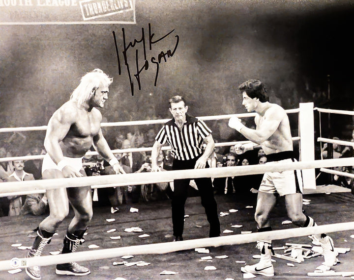 Hulk Hogan Autographed Signed 16x20 Photo WWE Rocky III 3 Beckett BAS QR