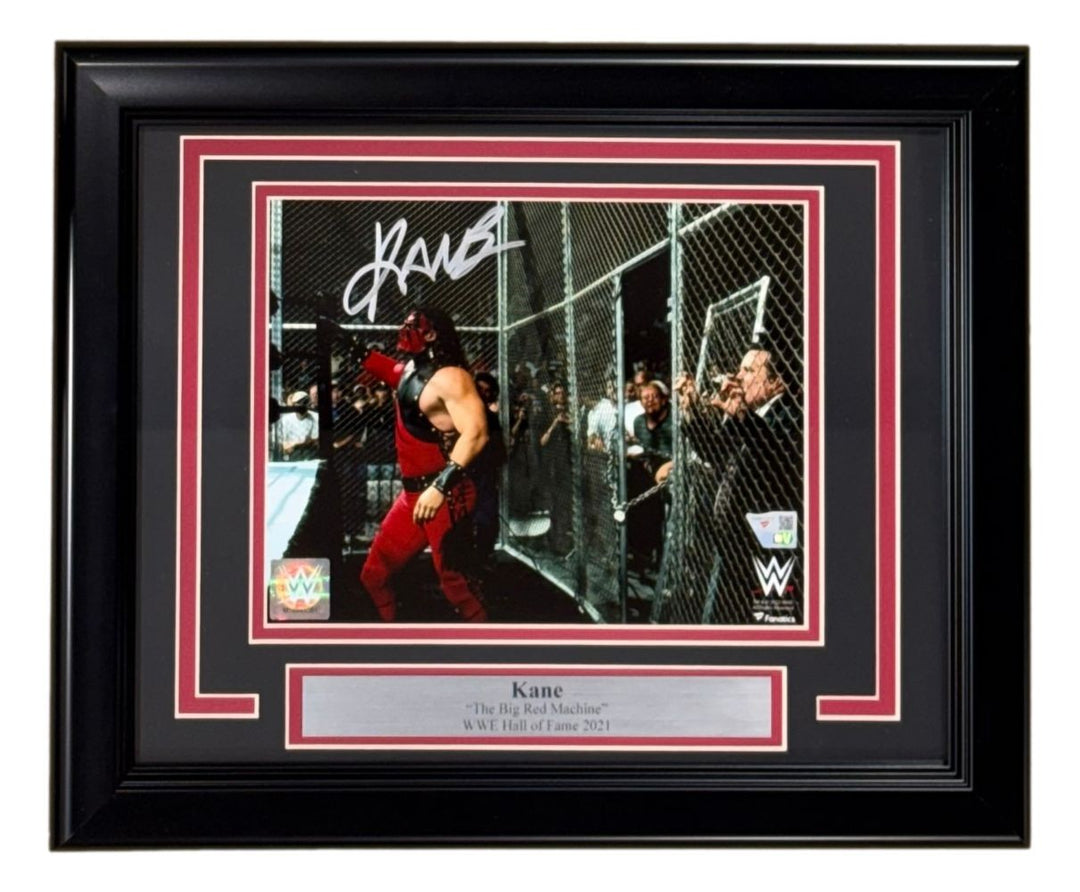 Kane Signed Framed 8x10 WWE WWF Debut Photo Fanatics