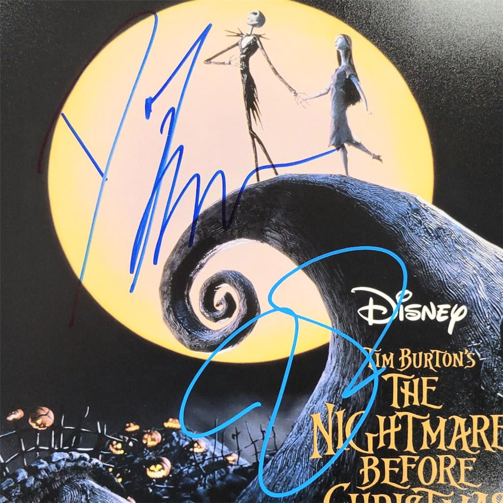 Tim Burton & Danny Elfman signed Nightmare Before Xmas 11x14 photo ~ Beckett BAS