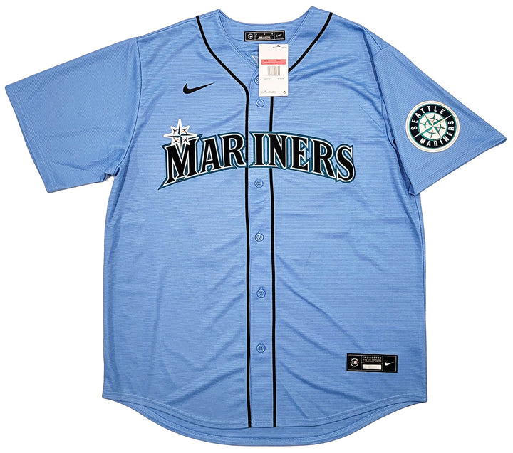 Seattle Mariners Julio Rodriguez Signed Blue Nike Jersey Size L Beckett