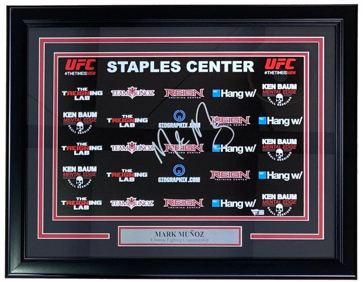 Mark Munoz Signed Framed 11x17 UFC Canvas Fanatics