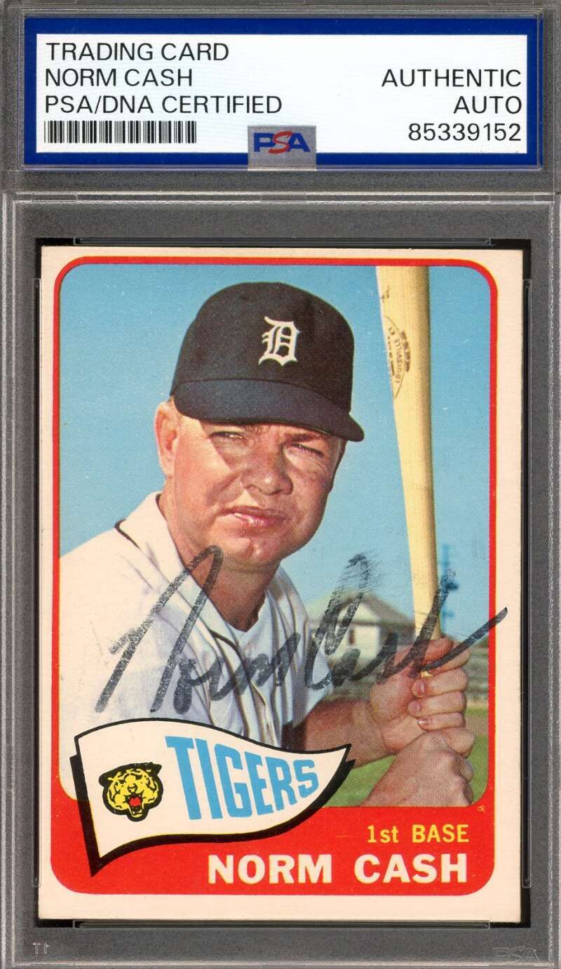 Norm Cash PSA DNA Signed 1965 Topps Autograph