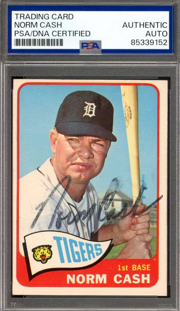Norm Cash PSA DNA Signed 1965 Topps Autograph