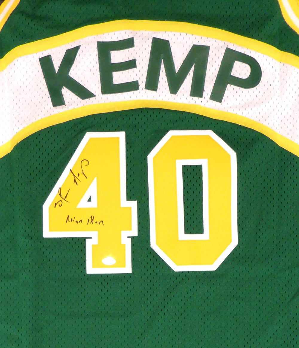 Seattle Sonics Shawn Kemp Auto Green Adidas Hardwood Classics Jersey Reign Man