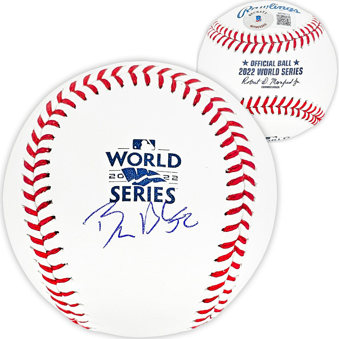 Bryan Abreu Signed Official 2022 WS MLB Baseball Houston Astros Beckett Witness