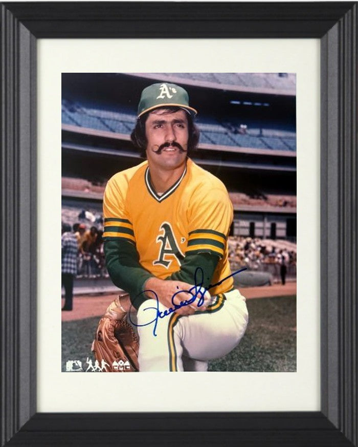 Rollie Fingers signed Oakland A's MLB 8x10 Photo minor dings Framed- COA (HOF)