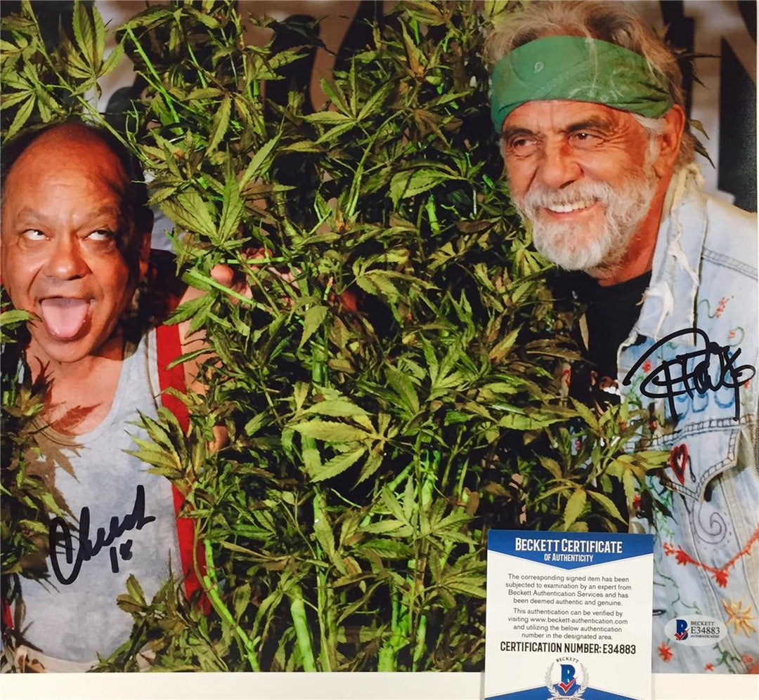 CHEECH & CHONG Autograph Signed 11x14 Photo #2 ~ Beckett BAS COA ~ Up in Smoke