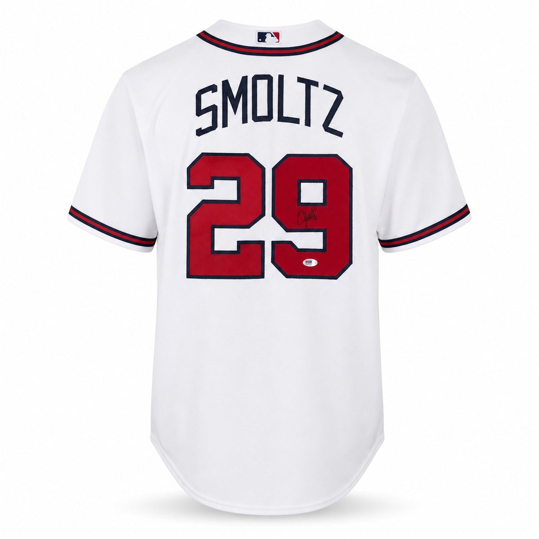 Atlanta Braves John Smoltz Signed White Nike Jersey Size XL PSA/DNA