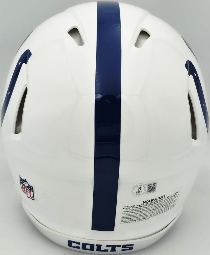 Reggie Wayne Signed Colts White 2020 Alt Full Size Authentic Helmet BAS