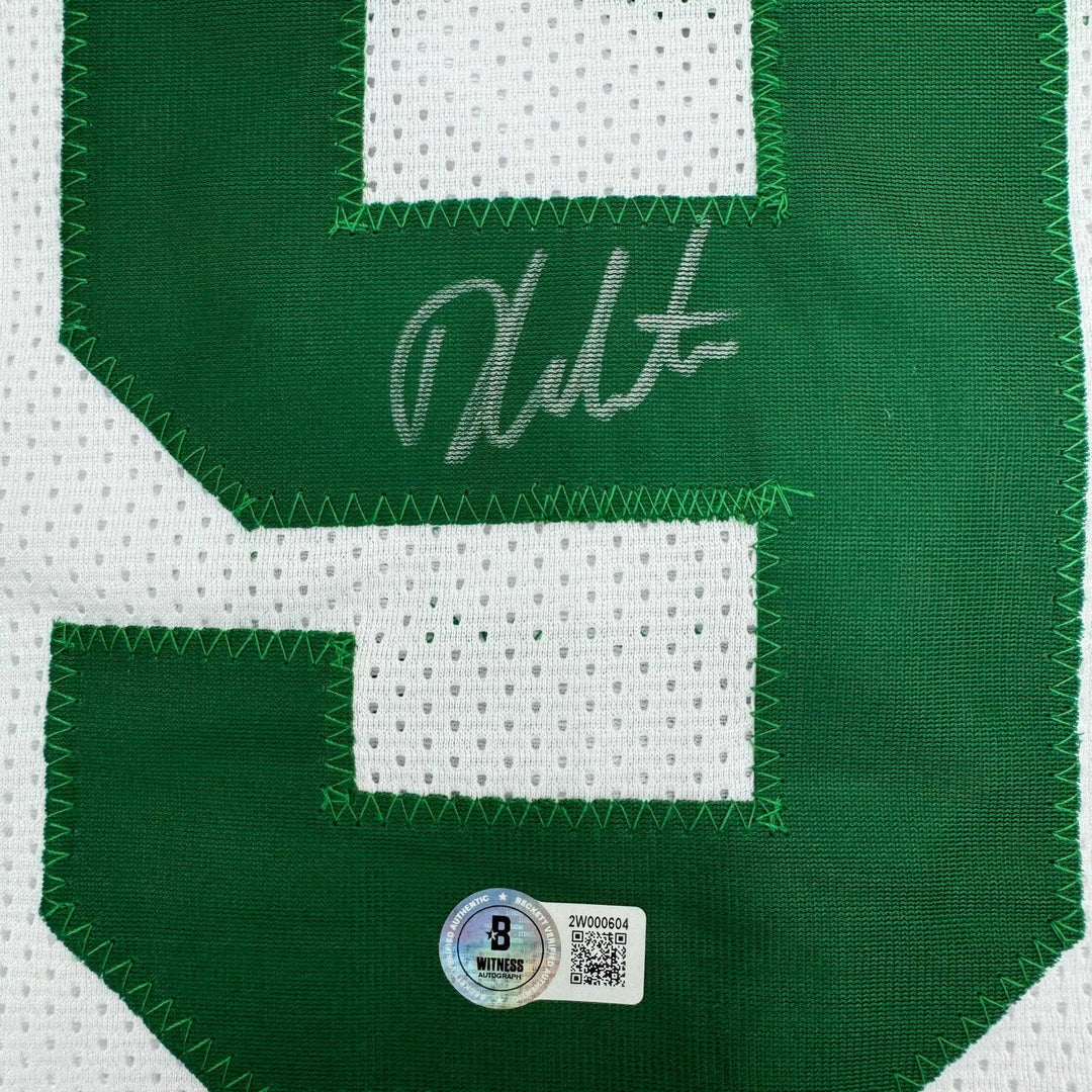 Autographed/Signed Derrick White Boston White Jersey Beckett BAS COA