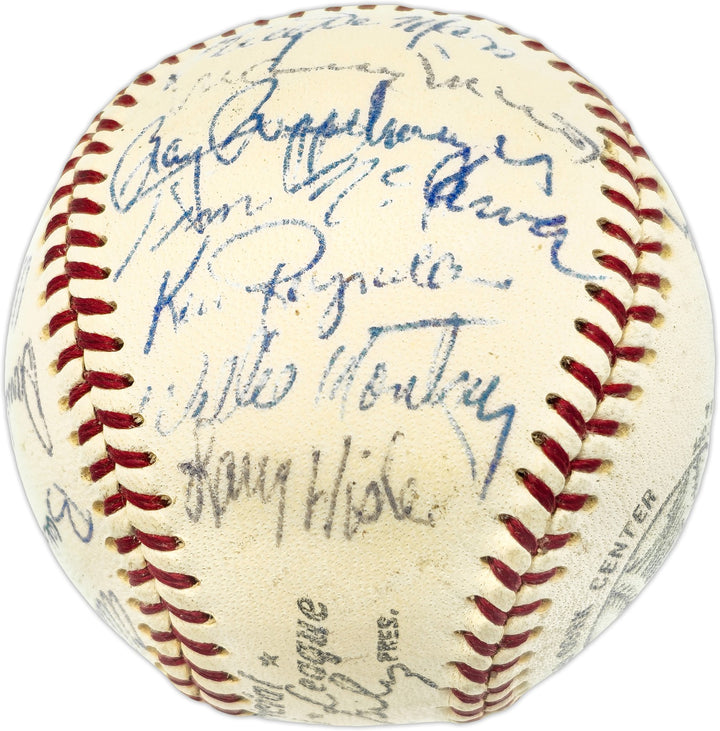 1971 Philadelphia Phillies Signed Official Giles NL Baseball 24 Sigs