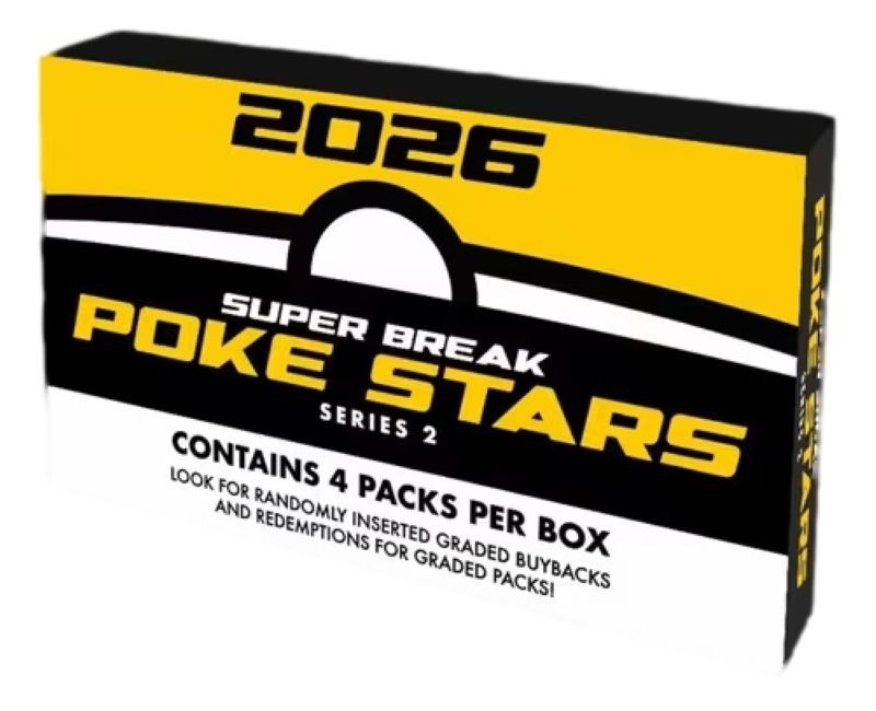 FACTORY SEALED 2026 Super Break Pokemon PokeStars Series 2 Hobby Box