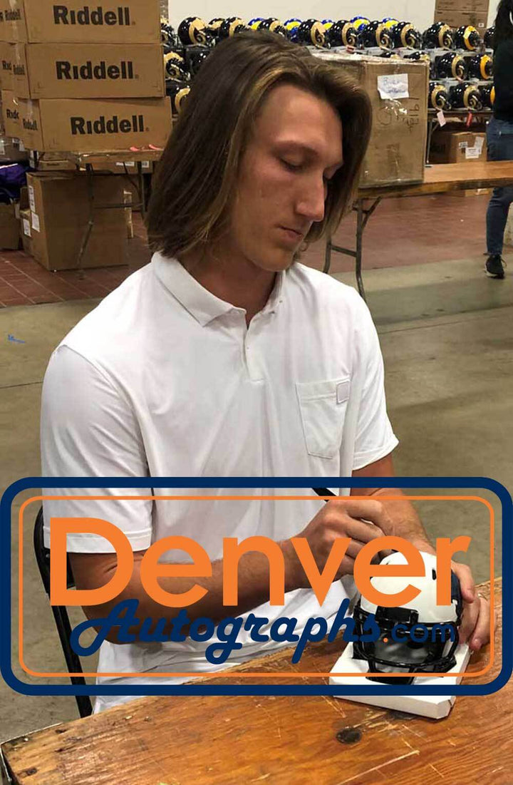 Trevor Lawrence Autographed Jacksonville Jaguars Lunar Mini FAN 39879