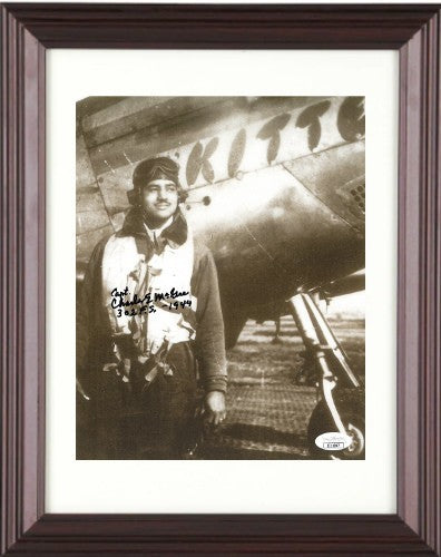 Charles E. McGee signed Tuskegee Airman Red Tails 8x10 Photo 302 F.S Framed- JSA