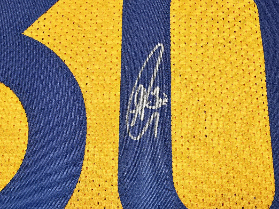Golden State Warriors Stephen Curry Autographed Signed Yellow Jersey JSA