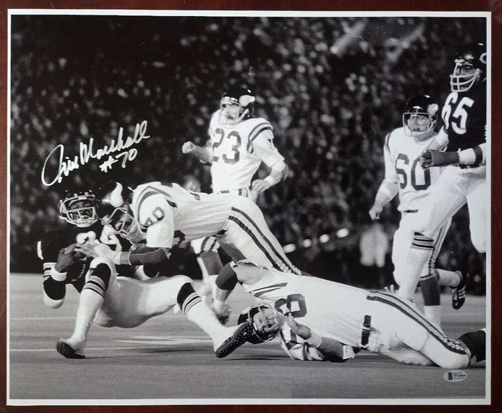 Jim Marshall Beckett BAS Signed 16x20 Photo Autograph Vikings