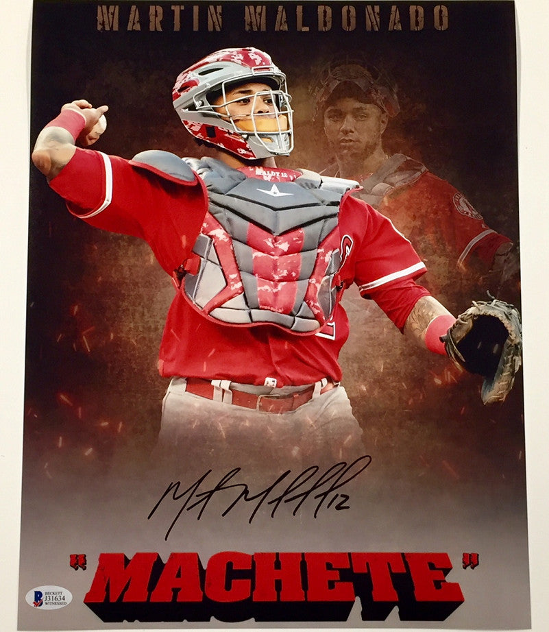 MARTIN "MACHETE" MALDONADO Autograph Signed 11x14 Photo ~BAS Beckett Witness COA