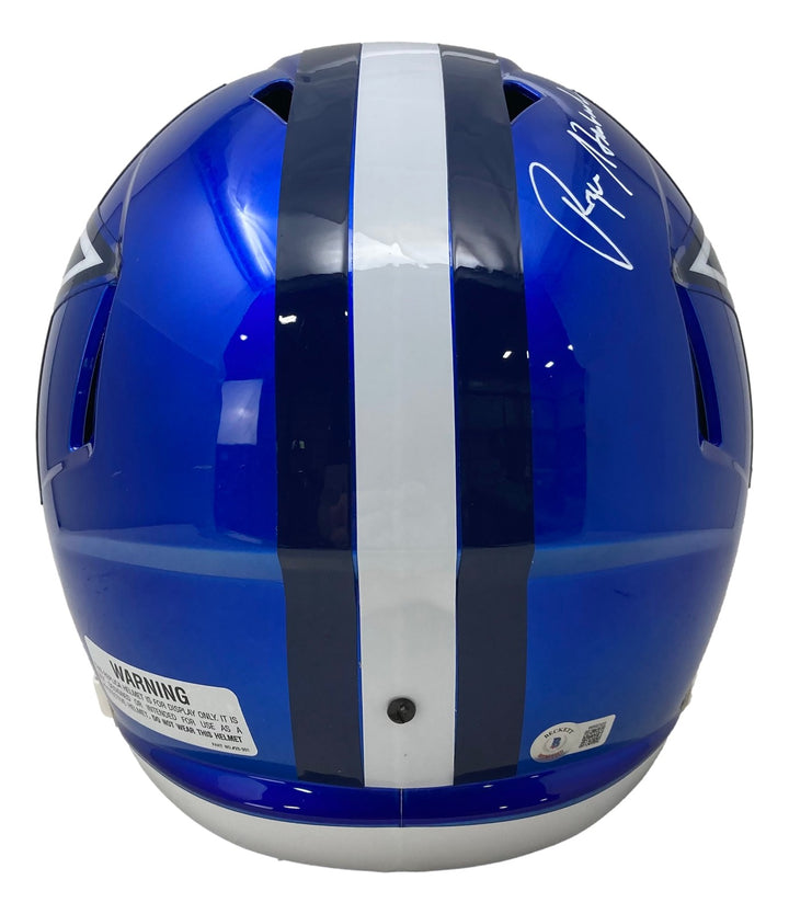 Roger Staubach Signed Dallas Cowboys Full Size Flash Replica Speed Helmet BAS