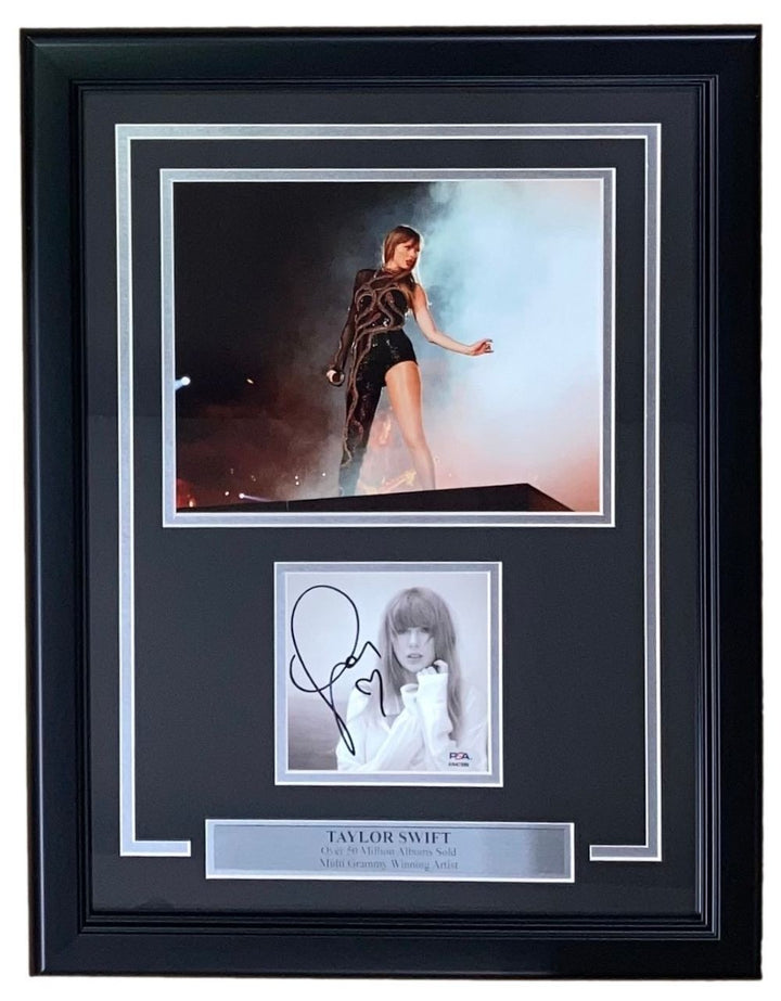 Taylor Swift Signed Framed RARE Heart Drawn Insert w/ 8x10 Smoke Photo PSA/DNA