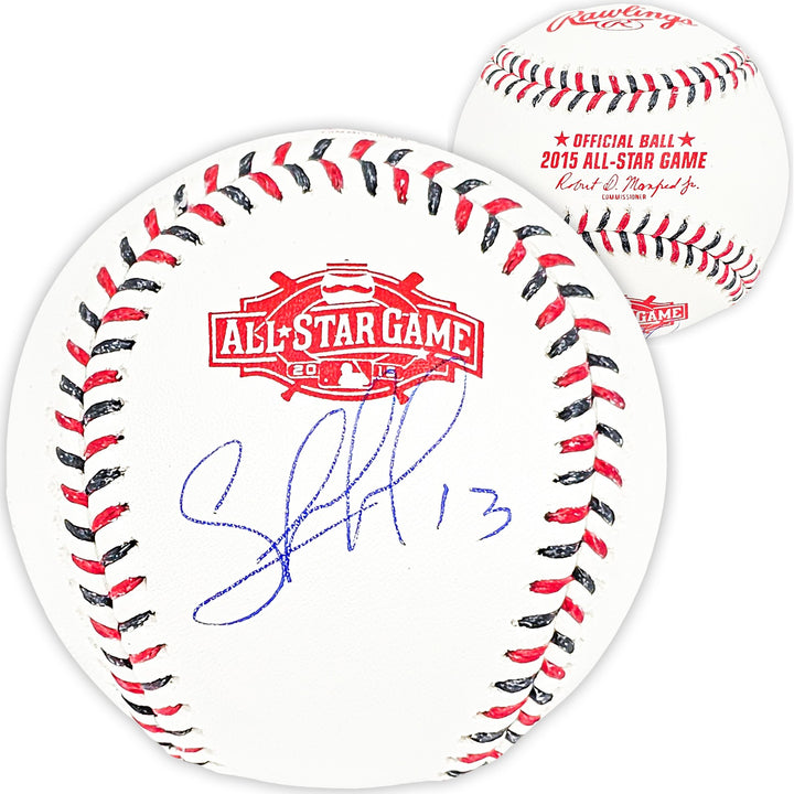 Salvador Perez Auto Official 2015 All Star Game Logo Baseball Royals Beckett