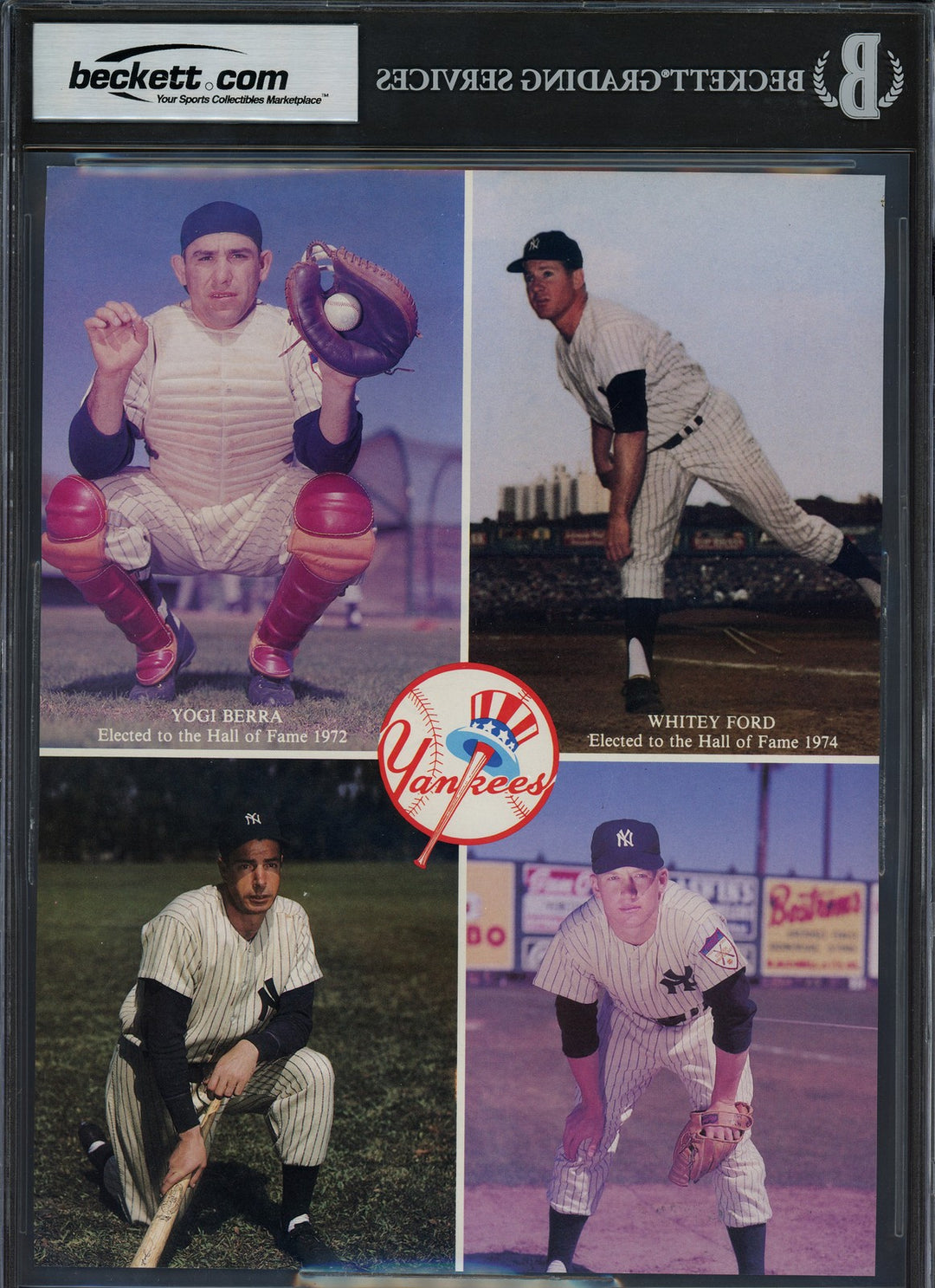 Mickey Mantle & Roger Maris Signed 8x10 Magazine Page Yankees Auto GM 10 Beckett