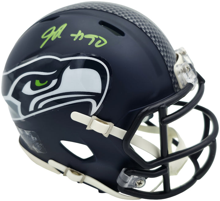 Jarran Reed Signed Seahawks Blue SB LX Champions Logo Speed Mini Helmet MCS Holo