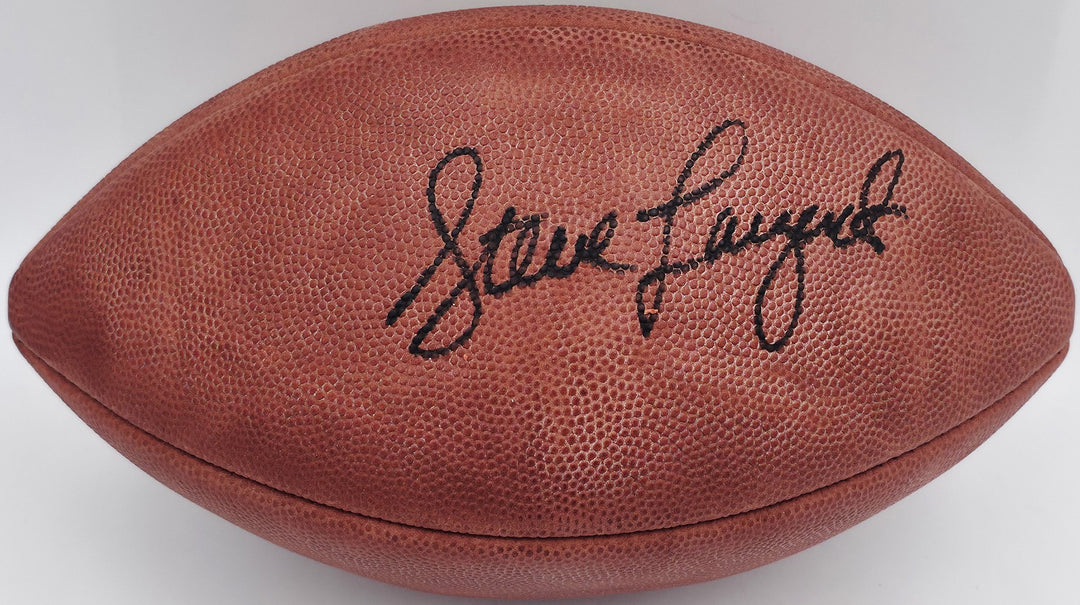 Steve Largent Auto Official NFL Leather Football Seahawks (Flat) MCS Holo #87150