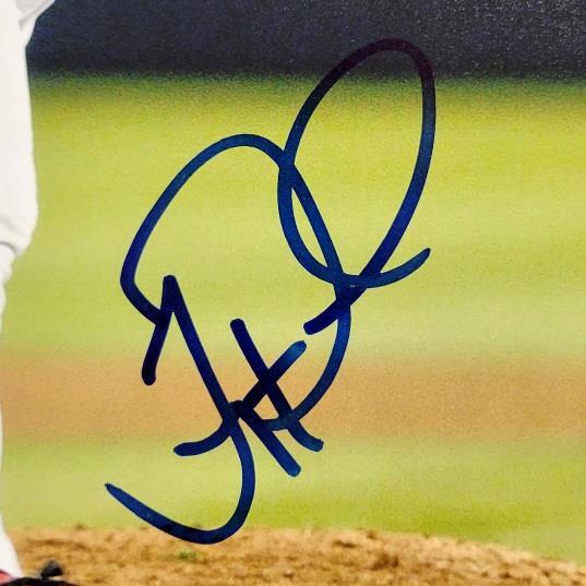 Troy Percival autograph signed Angels 02 WS 11x14 Photo ~ BAS Beckett Witness