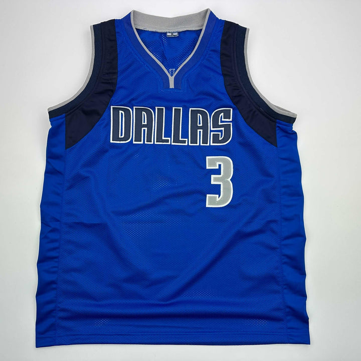 Facsimile Autographed Anthony Davis Dallas Blue Reprint Jersey Size Men's XL