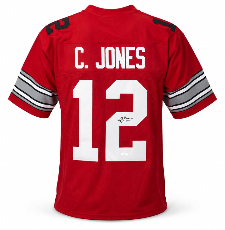 Ohio State Buckeyes Cardale Jones Signed Red Jersey JSA