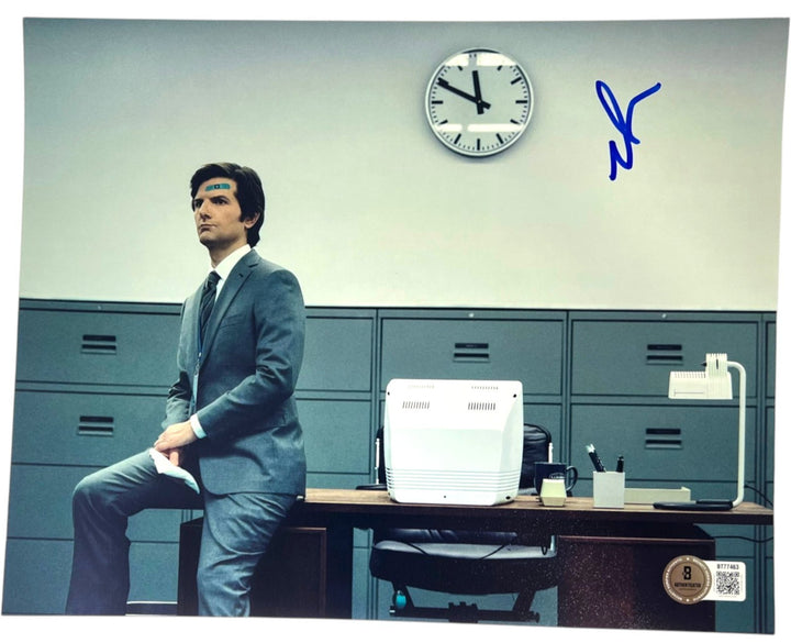 ADAM SCOTT SIGNED SEVERANCE 8X10 PHOTO 2 MARK SCOUT PARKS RECREATION AUTO BAS