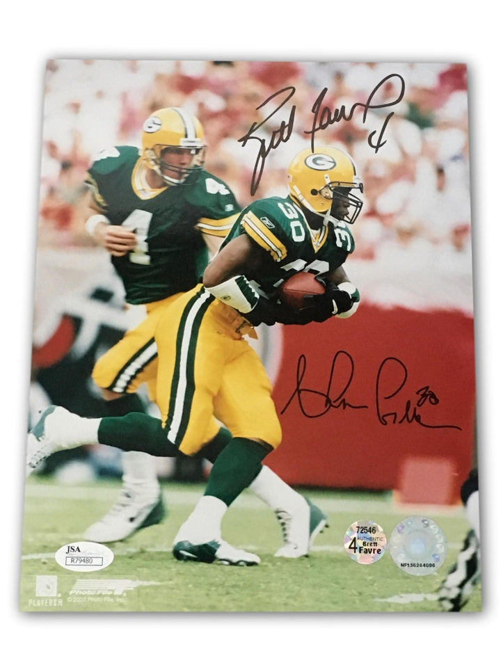 Brett Favre Ahman Green Dual Signed 8x10 Photo JSA COA Autograph Packers