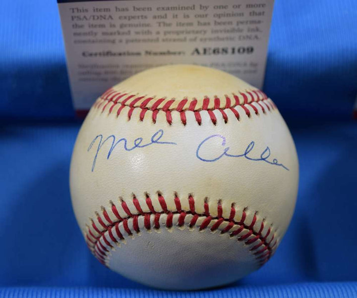 Mel Allen Psa Dna Coa Autograph American League Oal Hand Signed Baseball