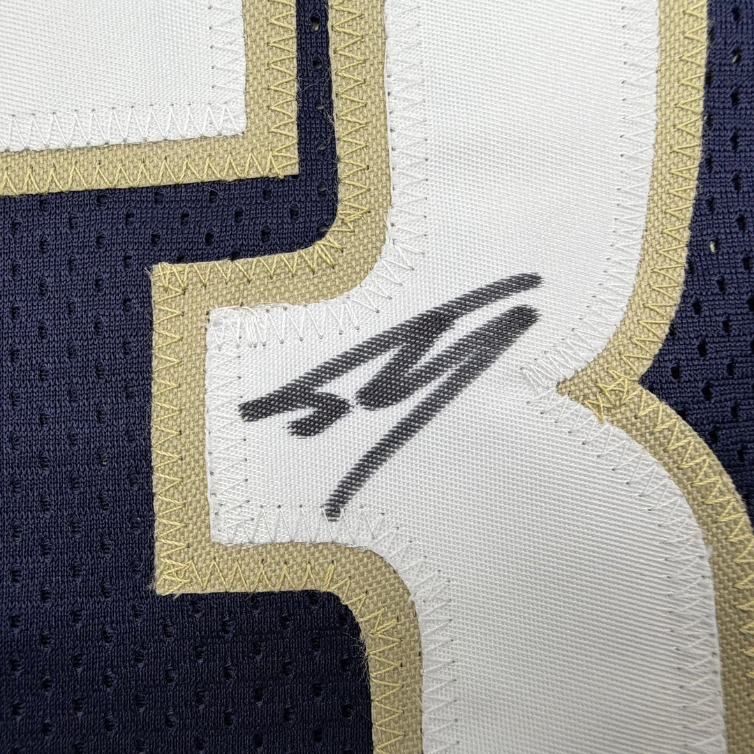 Autographed/Signed Shaquille Shaq O'Neal Cleveland Blue Jersey Beckett BAS COA