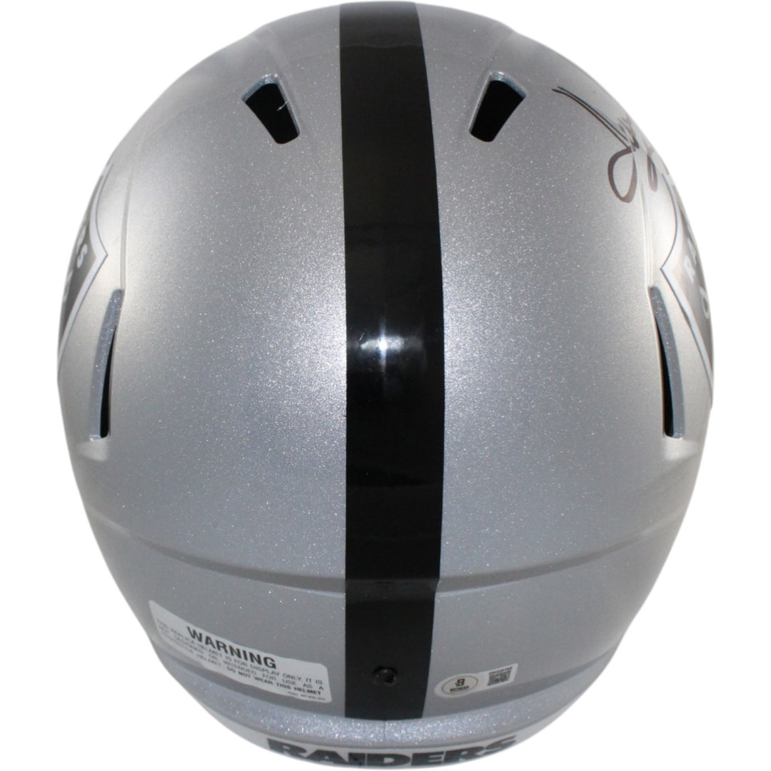 Howie Long Autographed Las Vegas Raiders F/S Helmet Beckett Witness 55194