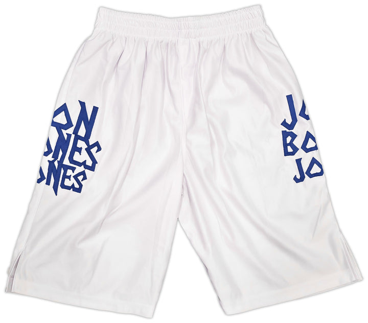 Jon Bones Jones Autographed White MMA Trunks Beckett BAS Witness
